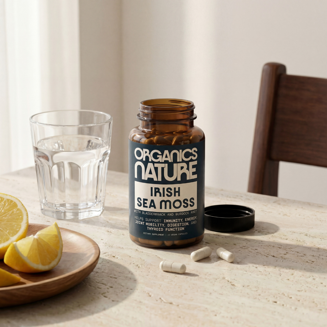 Irish Sea Moss Capsules With Bladderwrack and Burdock Root