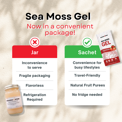 sea moss gel sachet vs jar