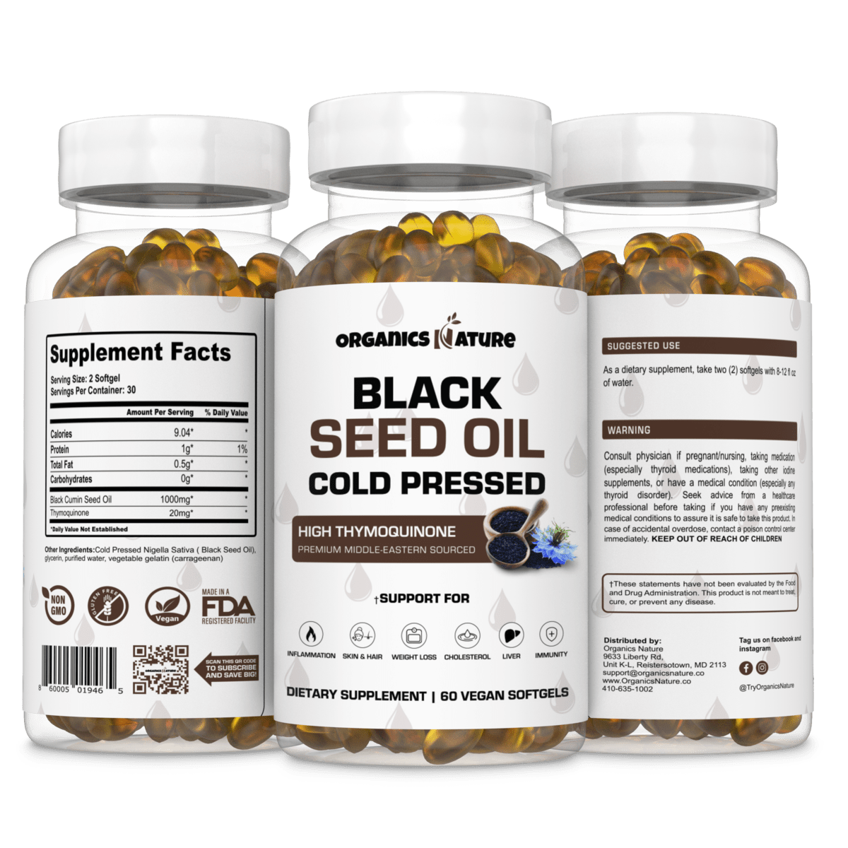 Black seed oil cold pressed 